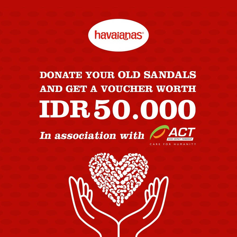  Havaianas  Mengadakan Kampanye Donate Your Old Sandals  